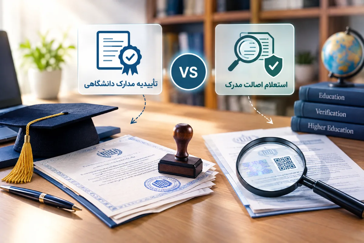تفاوت تاییدیه مدارک دانشگاهی و استعلام اصالت مدرک تحصیلی