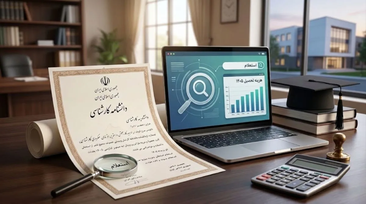 دانشنامه کارشناسی در کنار براورده هزینه ها در لپ تاپ